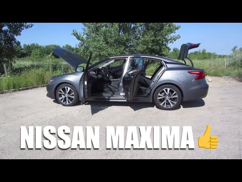 2018-nissan-maxima-sv-//-review,-walk-around,-and-test-drive-//-100-rental-cars