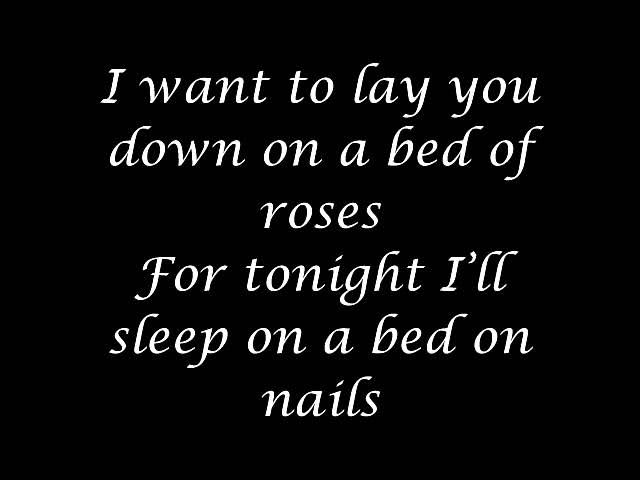 Bon Jovi - Bed of roses (lyrics).