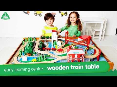 wooden train table