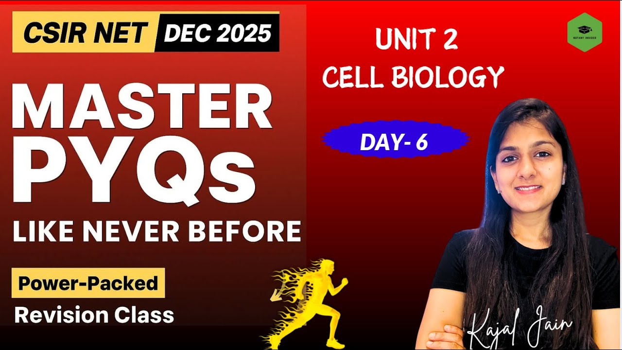 🔥Unit-2 Cell Biology | PYQ Session- 6 | CSIR NET Life Sciences DECEMBER ...