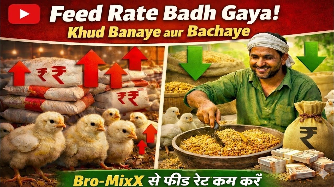 बढ़ती पोल्ट्री फीड लागत से परेशान? Bro-Mix है समाधान! जानें कैसे आप खुद का दाना बना सकते है 