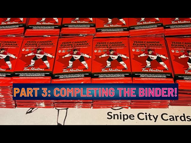 hockey card binder tim hortons PART 3: COMPLETING THE BINDER
