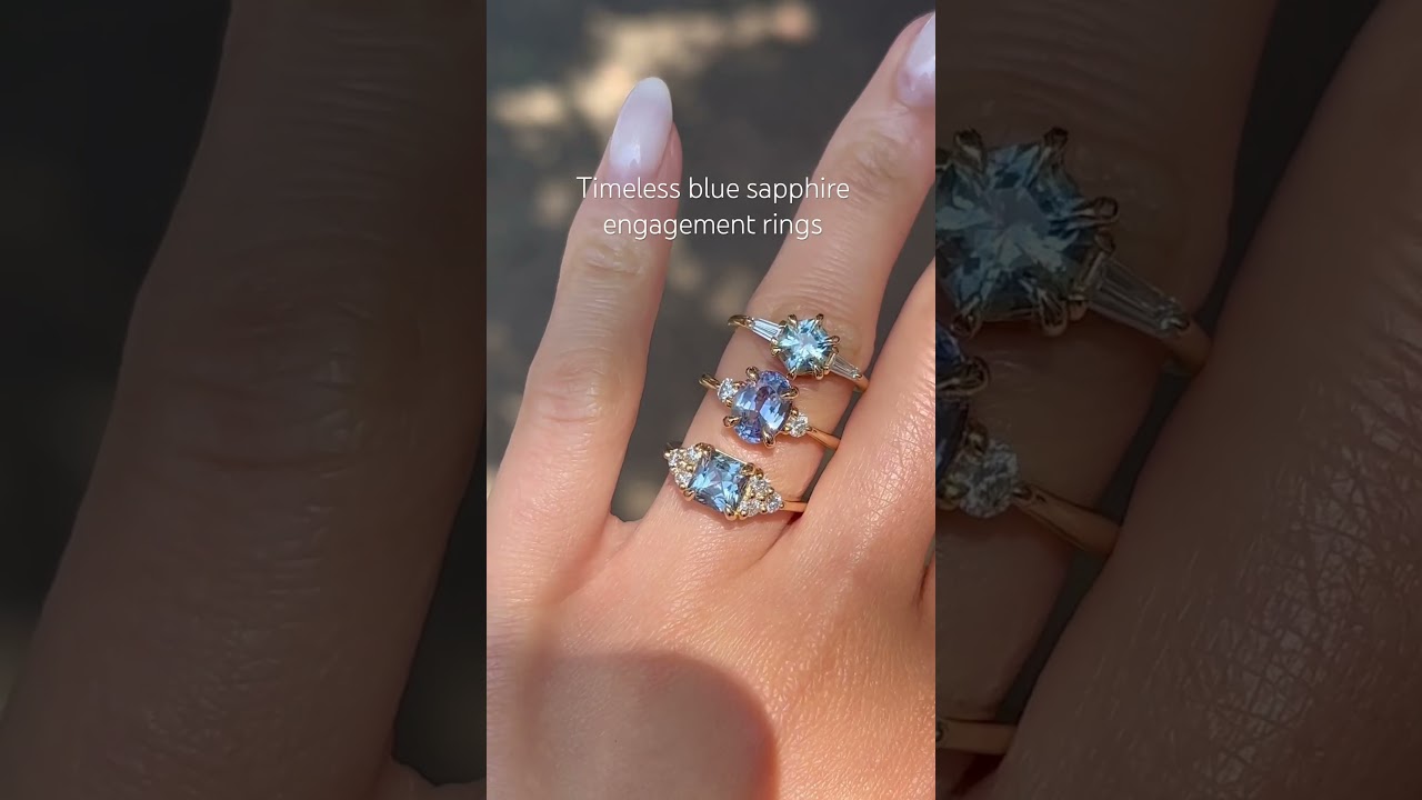 Light Blue Sapphire Engagement ring 