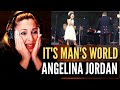 ANGELINA JORDAN | IT'S A MAN'S WORLD| Vocal Coach REACTION & Analysis