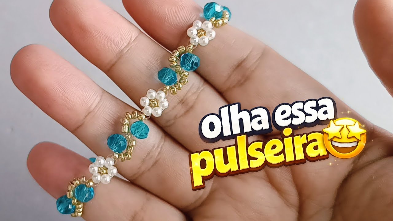 Todo mundo acha difícil, mas essa pulseira é simples demais 💙