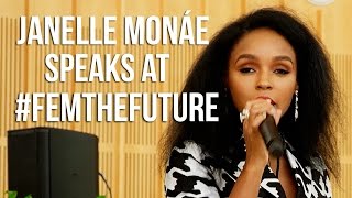 Janelle Monae delivers a powerful speech at the #FemTheFutureBrunch