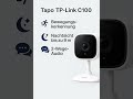 TP-Link Tapo C100 – Kompakte WLAN-Kamera mit Bewegungserkennung für Innen