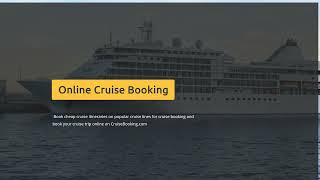Online Cruise Booking - Book Cruise Vacation on CruiseBooking.com