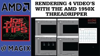 Rendering 4 video's at once | AMD 1950x Threadripper | JoeteckTips