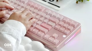 보강판에 따라 소리가 달라지나요 PMO 오로라80 AURORA80 핑크 에디션