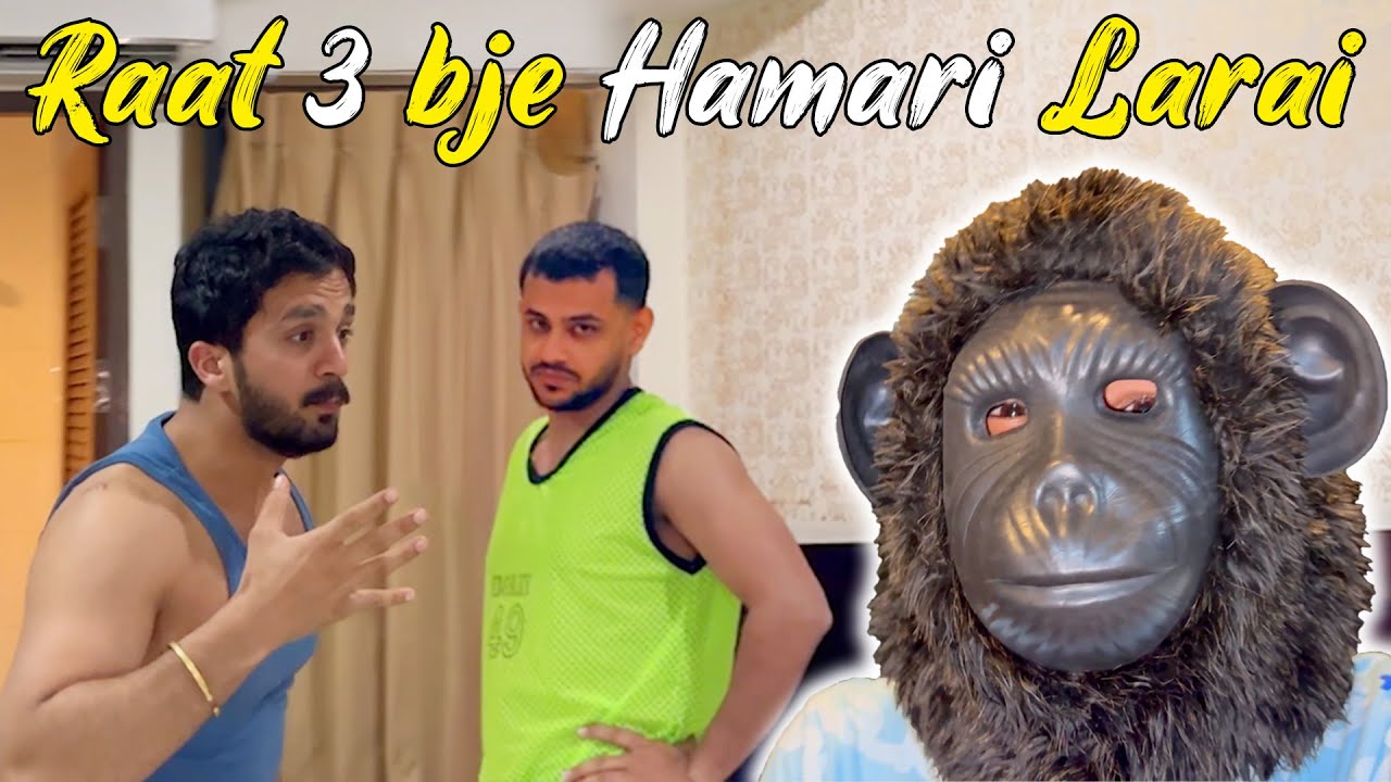 Raat Ko 3 bje Rajab Aur Abrar Ko Mask Pehn Kar Dara Diya || Horror Prank Ky Bad Hamari Larai