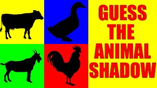 Guess the Farm Animal from Their Shadow | Quiz Game for Kids, Preschoolers and Kindergarten