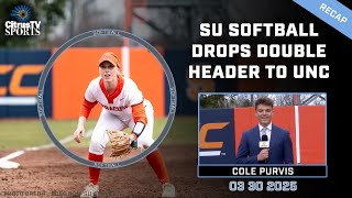 Syracuse Drops Both Games of Sunday Doubleheader to North Carolina, Both in Down-to-the-Wire Fashion