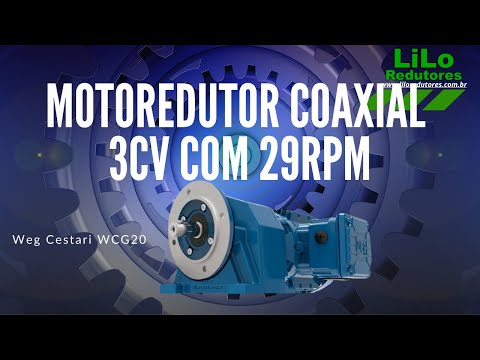 Motoredutor Coaxial com motor de 3cv e 29rpm Weg Cestari WCG20 Trifásico G LiLo Redutores