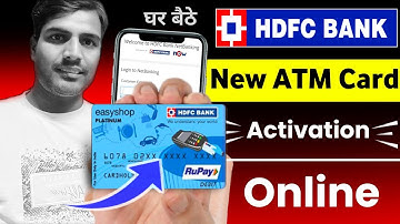 HDFC New Debit Card Activation Online | How To Activate Hdfc Bank debit Card Online | hdfc Bank