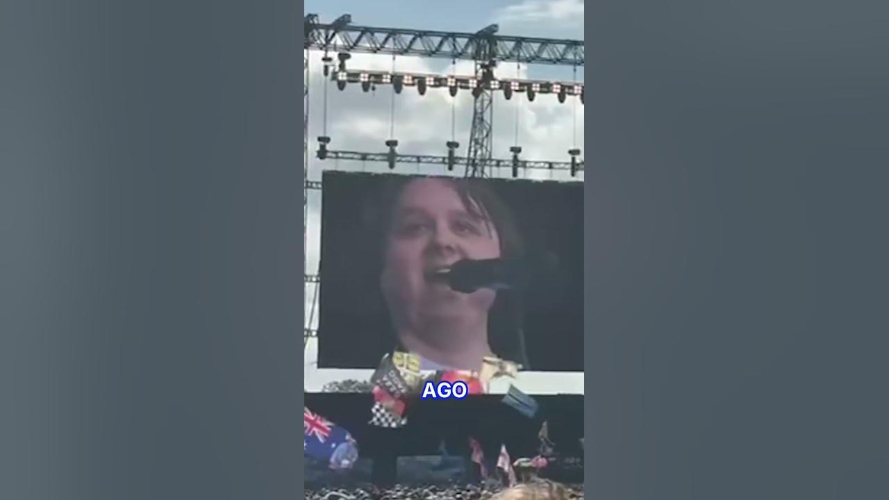 Lewis Capaldi gets emotional during Glastonbury return