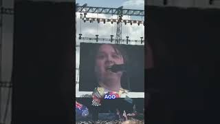 Lewis Capaldi gets emotional during Glastonbury return