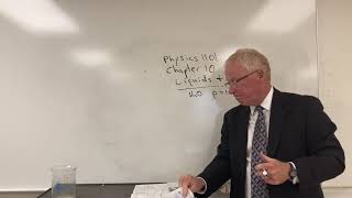 Physics 1101 Chapter 10a lecture - Fluids, Density, pressure and Archimedes Principle