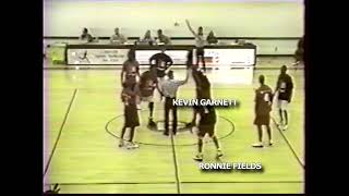 Rare Kevin Garnett & Ronnie Fields summer league game in 1994 - Ronnie Fields insane DUNK