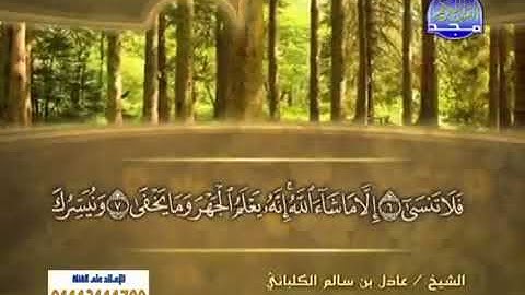 سورة الأعلى 87 - 114 عادل الكلباني - قراءة مرتلة