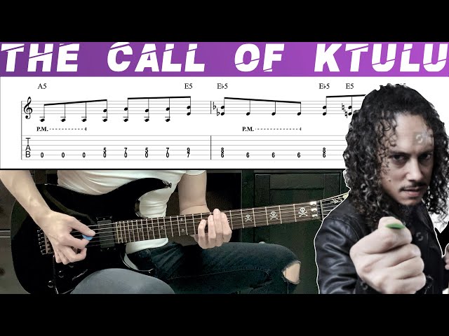 METALLICA - THE CALL OF KTULU (Guitar cover with TAB | Lesson) class=