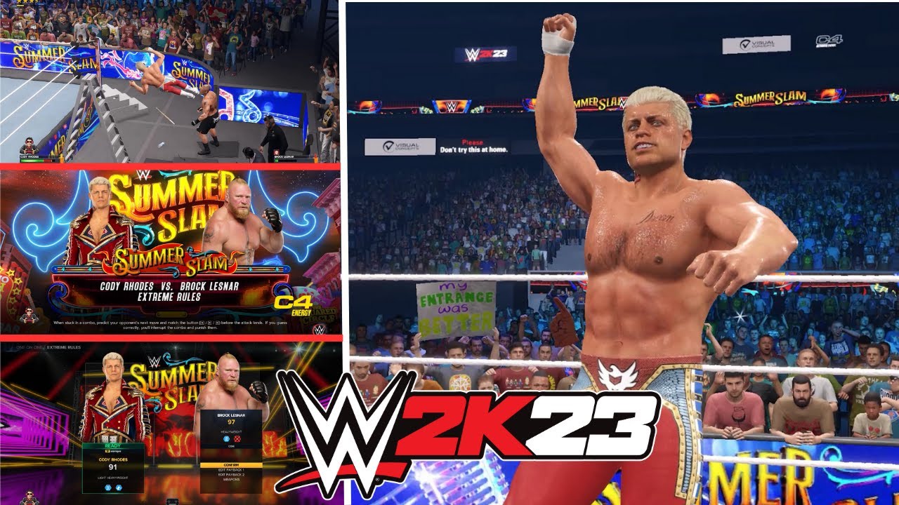 WWE 2K23 Cody Roads Returns To Destroy Brock Lesner - WWE2K23 Game Play