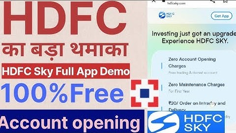HDFC Sky app kaise use kare | hdfc demat account opening process | hdfc sky app demo | Full Guide