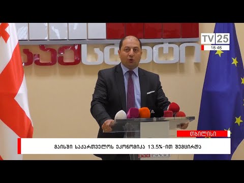 მაისში საქართველოს ეკონომიკა 13.5%-ით შემცირდა