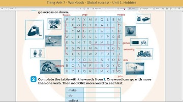 [TIẾNG ANH 7] [MỚI 2022] GLOBAL SUCCESS 7 - Unit 1: Hobbies - Bài tập