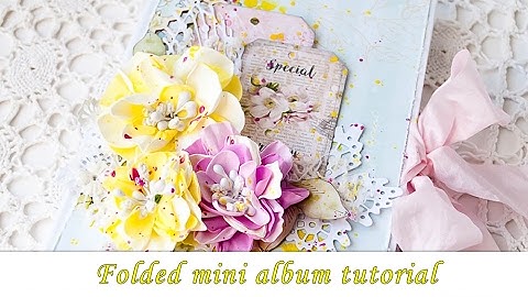 Folded mini album in a box - tutorial by Ola Khomenok (for Scrap & Craft)