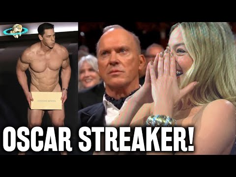 WHOA! John Cena STREAKS Oscars Stage NUDE as Margot Robbie LOSES IT & Jimmy Kimmel BOMBS!