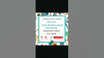 MCS-221 Data Warehousing & Data Mining Important Topics For Exam | IGNOU | MCA_NEW #exam #ignou