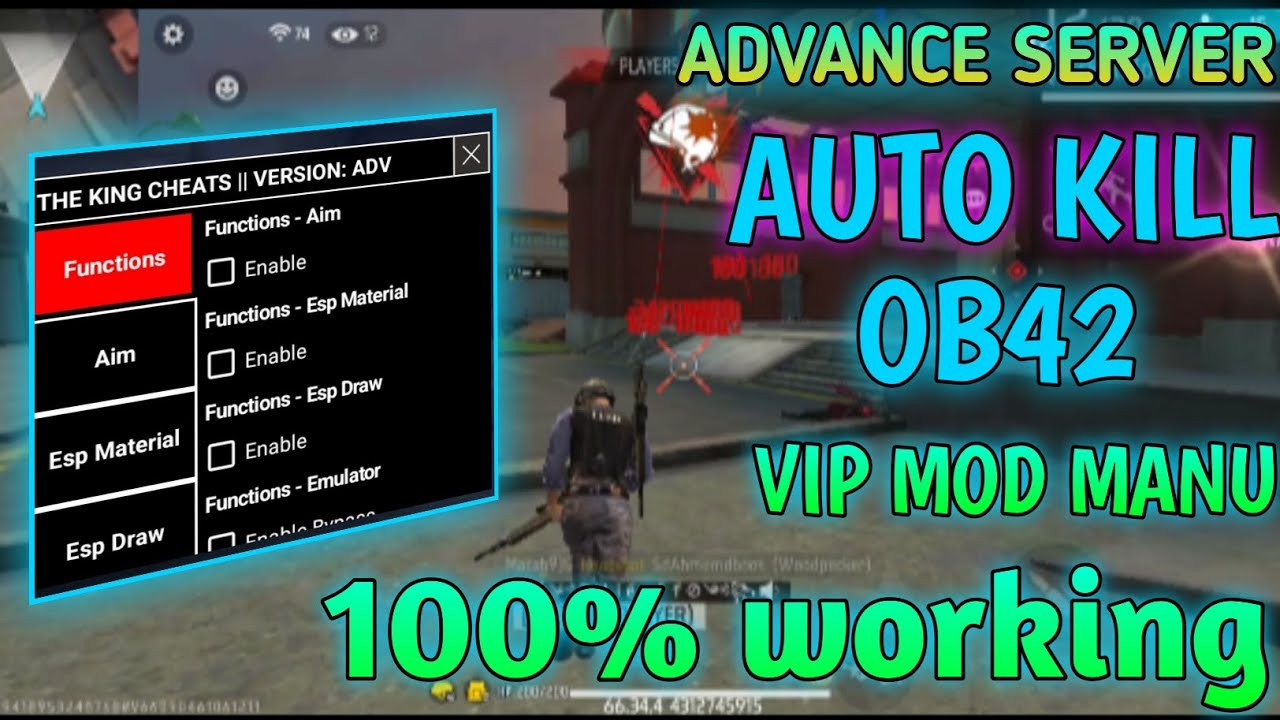 AMKILL OB42 MOD MENU FREE FIRE ADVANCE MOD MENU HACK DO SERVIDOR AVANÇADO O  HACK MAIS APELÃO 