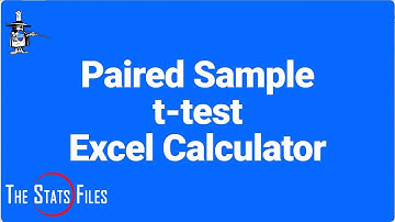 8.3.17 Paired samples t-test: Excel simple calculator