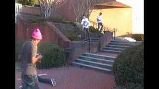 ollie huge five flat four and switch 180 and kickflip over a big nine