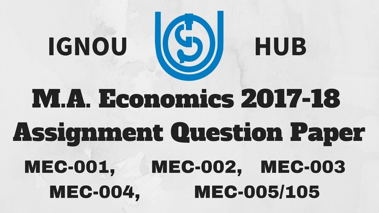 Ignou Ma Economics Programme Code