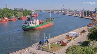 Small Tanker on arrival Gdansk Poland