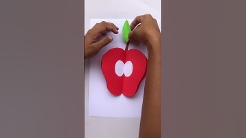 How To Make Easy 3D Paper APPLE For Kids #shorts #apple