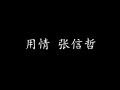 用情 张信哲 歌词版 用情 张信哲 歌词版