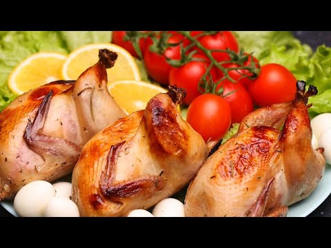 Видео: QUAIL BAKED IN THE OVEN. ART VIDEO.