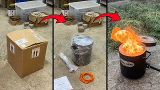 How to Set up a Furnace (Devil Forge) - ASMR - Metal Melting