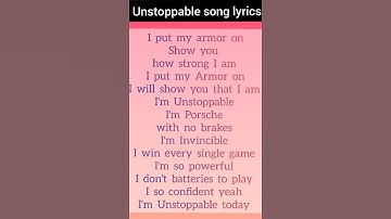 Thumbnail of Sia - Unstoppable song lyrics