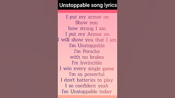 Sia Unstoppable Song Lyrics 