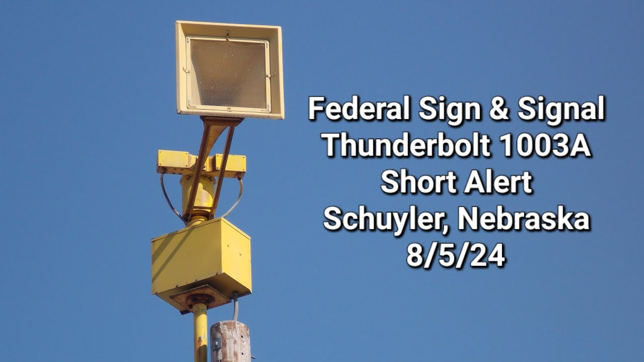 Federal Sign & Signal Thunderbolt 1003A | Short Alert | Schuyler, NE 8 ...