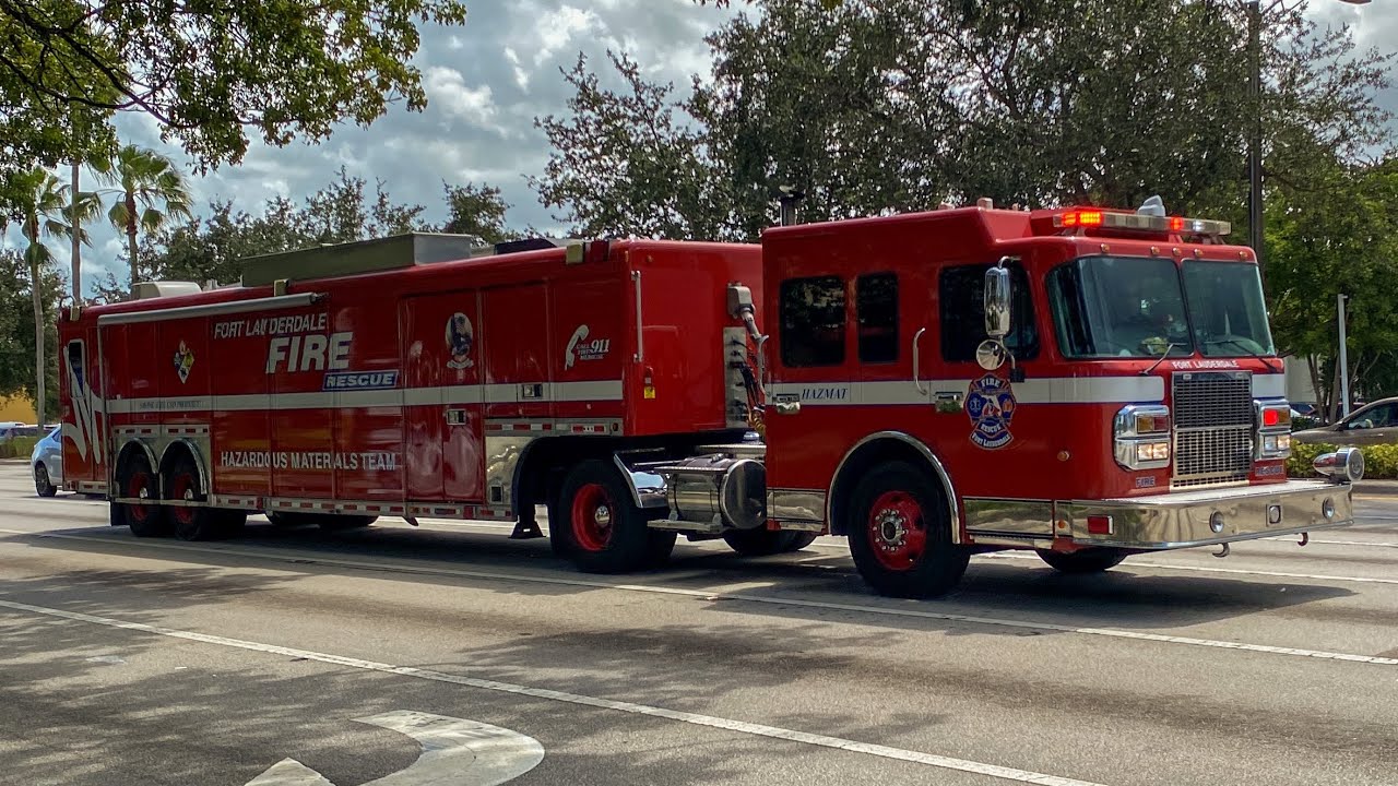 Fort Lauderdale Fire Dept Hazmat 88 Responding YouTube