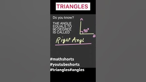 What is a Right Angle? | Types of Angles #Shorts #Math