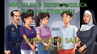 Mia,Helen & Sister Angelica Full Walkthrough | Summertime Saga 0.20.14 | Complete Storyline