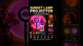 Sunset Lamp Projector 16 Color LED Light ll #shortvideo