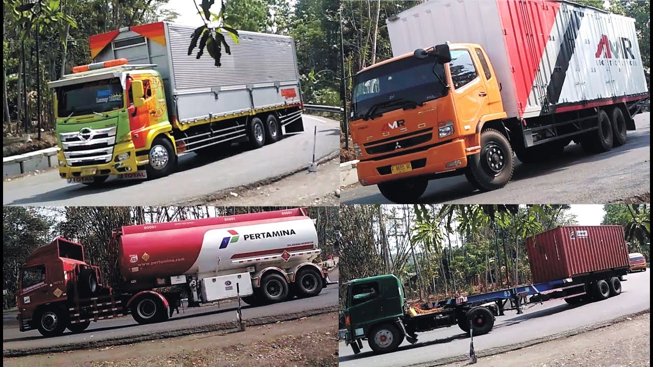 Truck Trailer Tangki Pertamina Truk  Box  Tronton New Fuso  