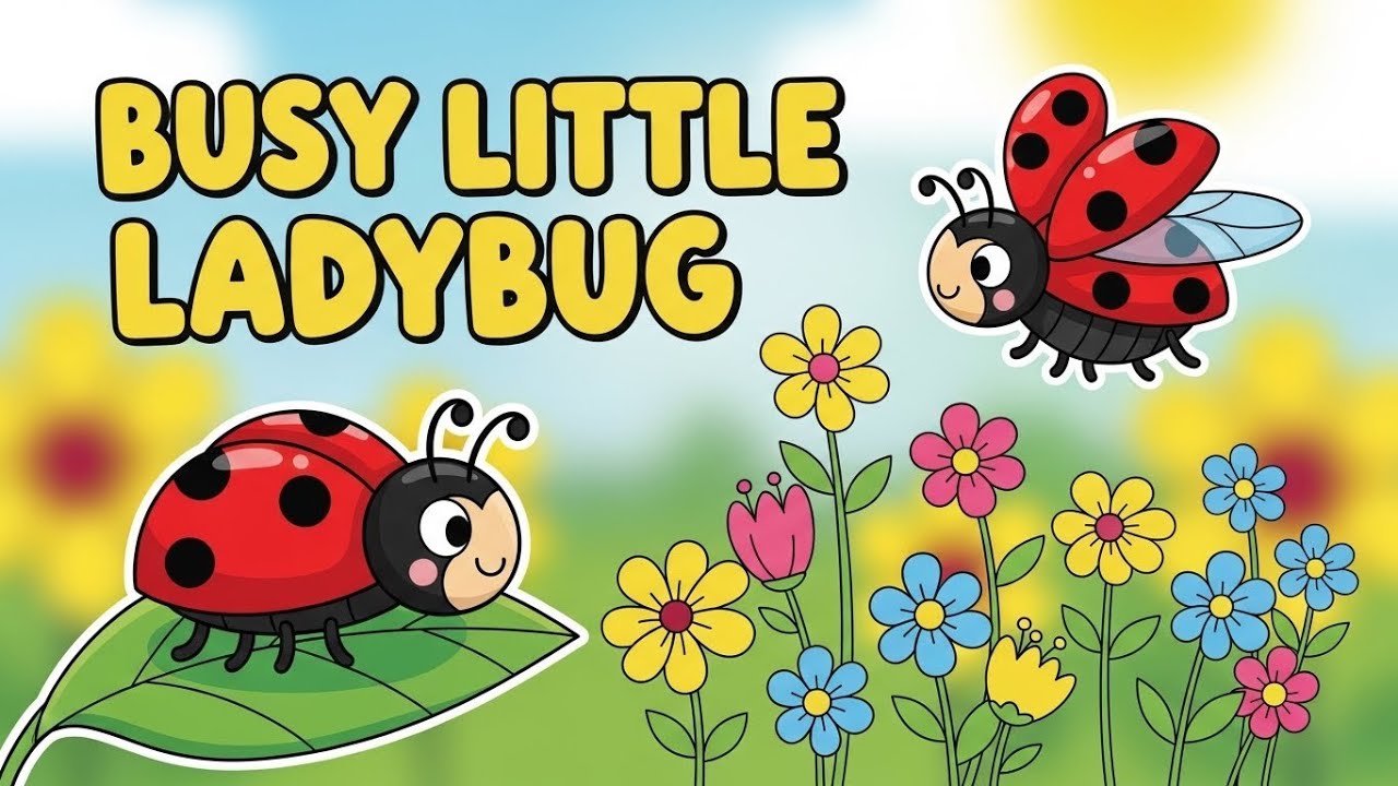 Busy Little Ladybug 🐞🎵 | Fun Learning & Movement Song for Kids | Happy Tales & Tunes